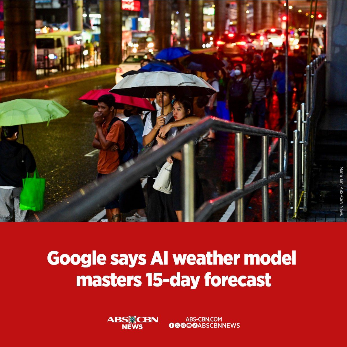 Goog;e says AI weather model masters 15-day forecast